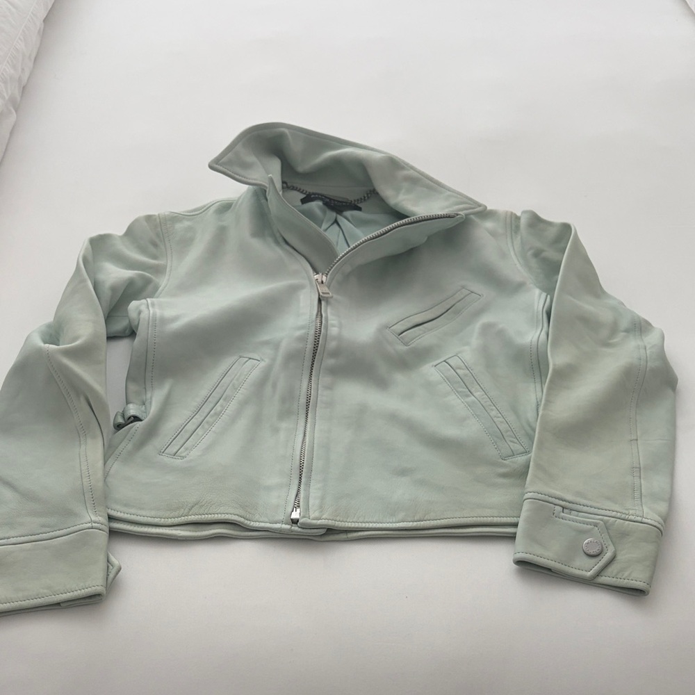 Ralph Lauren Pastel Mint Zip-Up Bomber Jacket